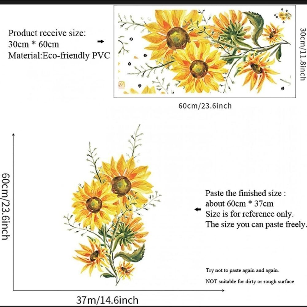 Sunflower 🌻 Wall Sticker - Picture 3 of 7